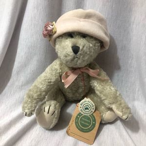 Vintage Boyd’s Bears Light Brown 11" Pink Hat Jointed Collectible Handmade
